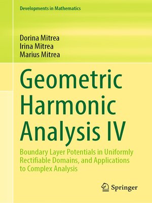 cover image of Geometric Harmonic Analysis IV